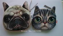New Cute Cat Face Zipper Case Coin Purse female Wallet child purse Makeup Buggy Bag Pouch