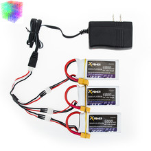 Lipo battery 7.4V 1500mAh 2s 30C max 35C Xpower 3pcs and charger with cable XT60 / T plug RC Helicopter Quadcopter drone part