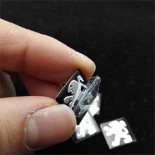4pcs/lot New 15mm car key fob logo emblem sticker Auto key Shell badge for Peugeot 107 207 307 407 607 308 408 cc