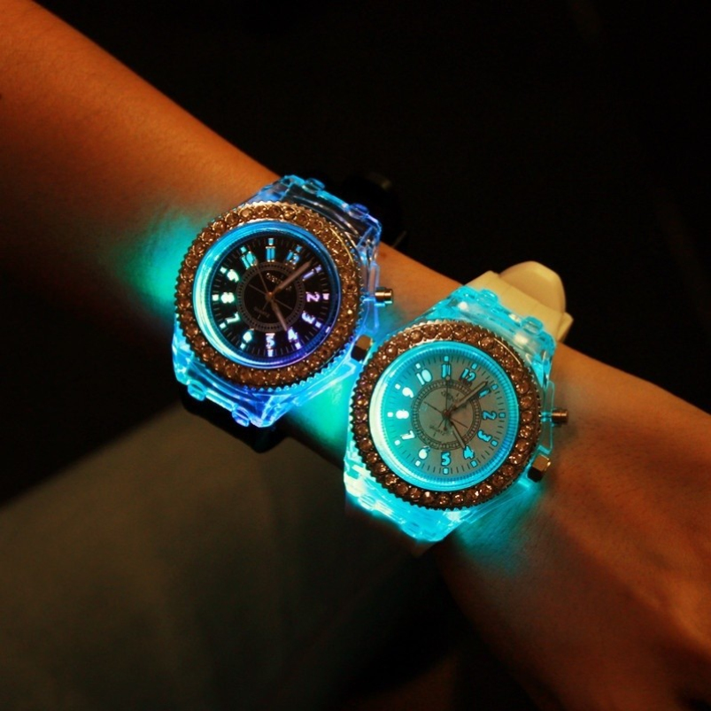 Splendid 2016 New Luxury Brand Watch Women Dress Watches Silicone Led Luminous Watch Casual Clock Hours