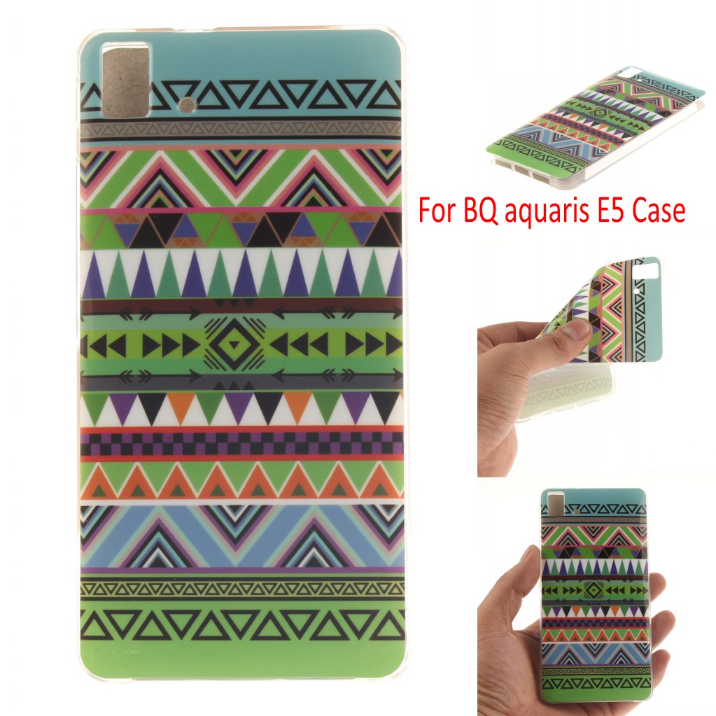 Soft TPU E5 4G Version Case Cover Colored Paiting Case for BQ Aquaris E5 font b