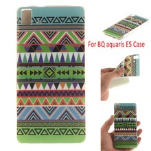 Soft TPU E5 4G Version Case Cover Colored Paiting Case for BQ Aquaris E5 phone coque funda, HY