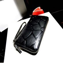 Women Ladies Stone Cobblestone Style Solid Wallet Purse Money Credit Card Holder Day Clutch Handbag