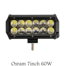 Osram fish eyes 7inch 60W 4D offroad spot beam LED light bar for SUV ATV 4WD 4×4 truck trailer camper LED driving lamp DC12V 24V