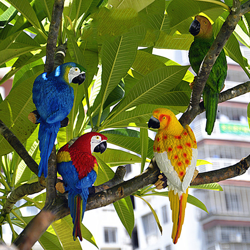 Cute Forest Parrot Mini Animal Model Miniature Landscape Ornament Garden AG_ HK