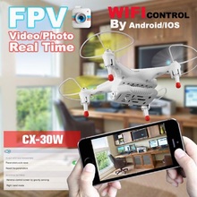 CX-30W RC Camera Drone 4CH 2.4GHz 6-Axis 0.3MP HD Camera Wifi FPV Real Time Video Transmitter Quadcopters For iPhone Android