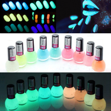 1Pcs 12 colors Fluorescent Neon Luminous Gel Oil Matte Nail Polish Transparent Nail Varnish Lacquer Paint Nail Art Glow in Dark