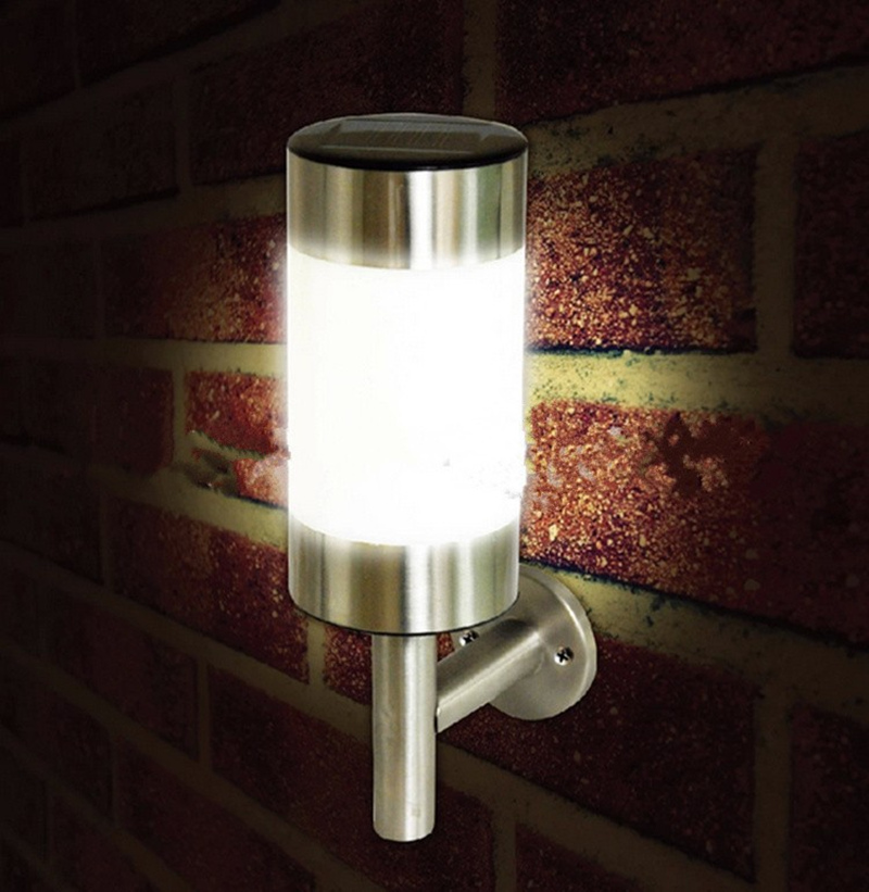 2pcs! 1.2 v solar LED street wall lamp stainless steel outdoor garden decoration Path Light with Night Automatic Sensor Function 2pcs! 1.2 v solar LED street wall lamp stainless steel outdoor garden decoration Path Light with Night Automatic Sensor Function