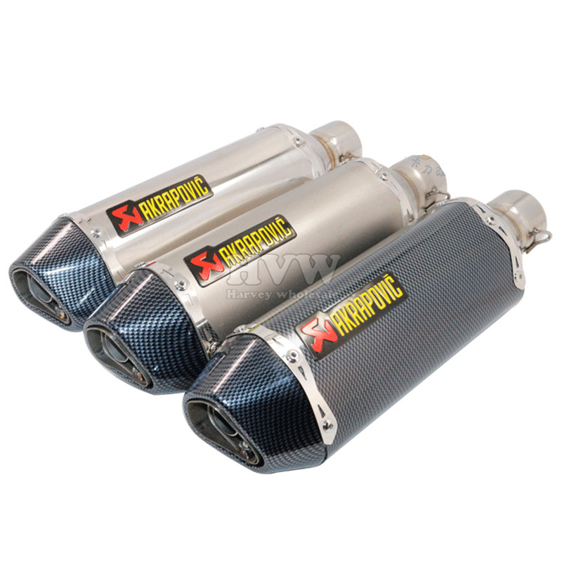 Universal Akrapovic Exhaust pipe Motorcycle Modified Exhaust Scooter Muffler  For BENELLI BJ600 BN600