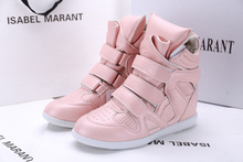 Isabel Marant Spring autumn Pink Women Sneakers New Arrival Fashion Wedge Sneakers
