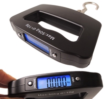 110Lb * 0.02Lb LCD Digita práctico scalel electrónica del peso del equipaje escala Fish escala colgante del gancho 50 KG