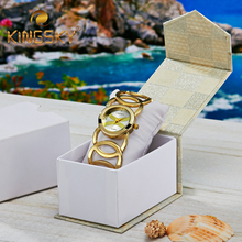 Big Chain Cross Brand Alloy Cricle Women Lady Golden Rose Gold Bracelet Wrist Watch