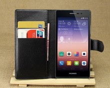 huawei p7 case wholesale.best quality.7 colors hot sale luxury business style PU leather cover for huawei p7 wallet bag case.