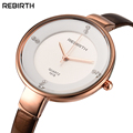 REBIRTH Fashion Brand Leather Women Watch Lady Luxury Clock Female Stylish Casual Business Elegant Bracelet Quartz