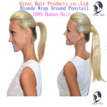 Great Hair 2016 year NEW product Christmas Additional Lengths Wrap Around Ponytail – 100% natural Humano Hair Free shipping