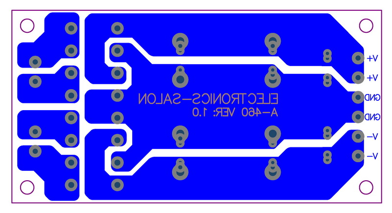 Dual Bridge Dual Polarity Unregulated Power Supply PCB.
