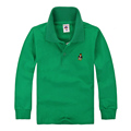 High Quality Kids Boys Polo Shirts Brand For Children Girls Casual Shirt Long Sleeve Cotton White
