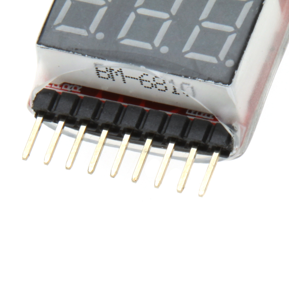 2Pcs 1-8S RC Li-ion Lipo Battery Tester Low Voltage Buzzer Alarm 