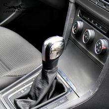Volkswagen Golf 7 Car gear cover ABS chrome trim with vw logo auto accessories 2pcs for