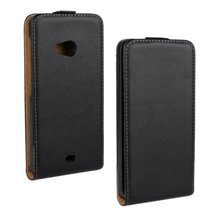 High Quality Vertical Black Cover Case For Microsoft Lumia 535 High Quality Flip Leather Magnetic Cases