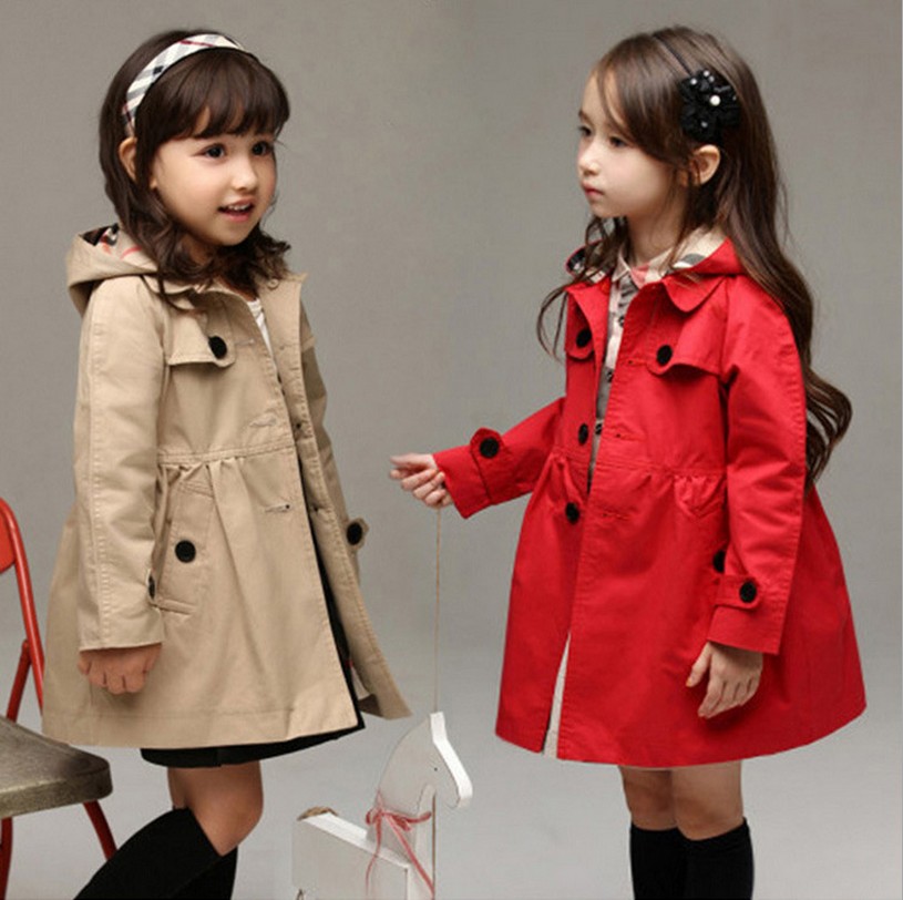 Autumn coat children Long outwear kid jackets font b Plaid b font casual fashion jacket windbreaker