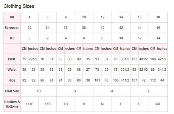 Clothing Sizes