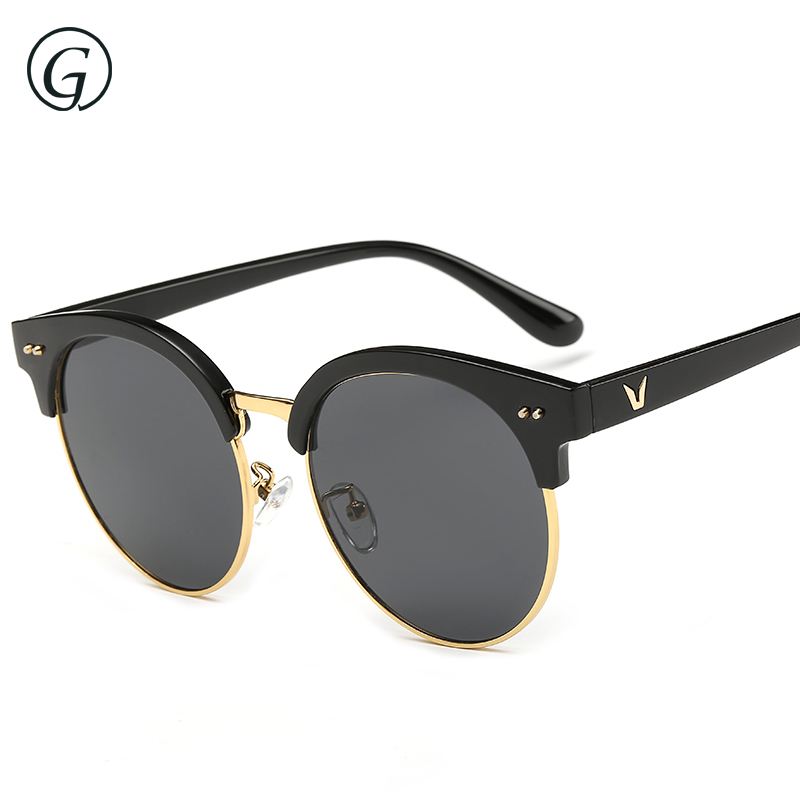 High Quality Luxury Round Sunglasses Men Polarized Brand Designer Mens