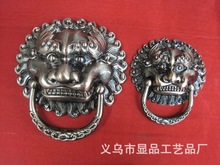 Factory direct copper lion head door handle handle Temple