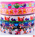 22mm Grosgrain Ribbon Bow Printed Cartoon Animals DIY Craft Appliques