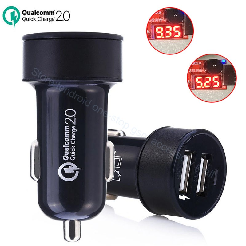 Quick Charge QC 2.0 Dual USB Car Phone Charger Fast