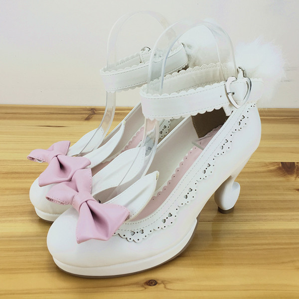 Female Japan Lolita girls student Pumps shoes platform high heeled Harajuku princess rabbit cosplay lolita ears