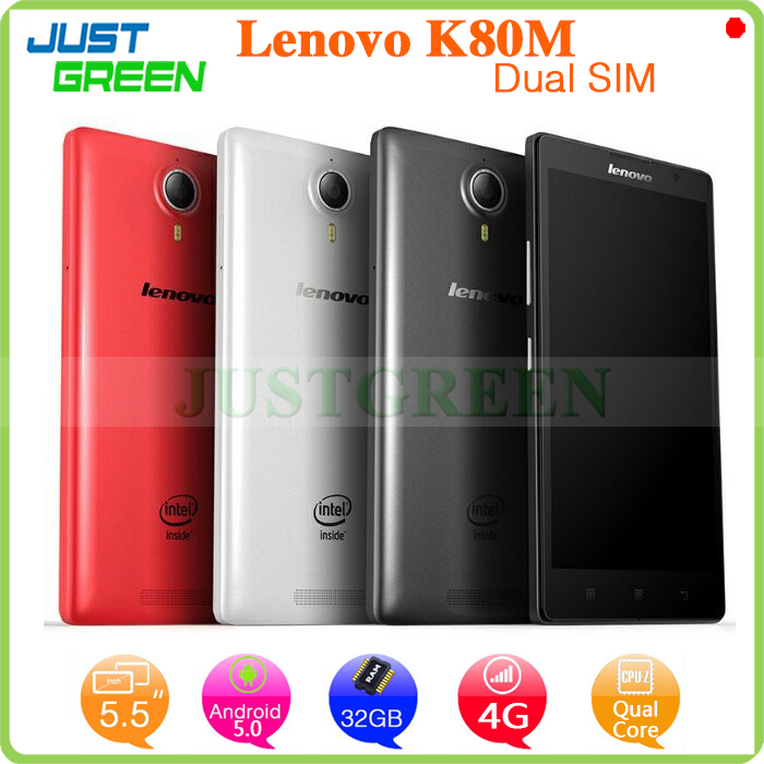 Original Lenovo K80M 4G Mobile Phone Dual SIM 5 5 1920x1080 Intel Z3560 Quad Core 2GB