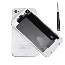 Free shipping OEM Battery Cover For iPhone4 4S Back Cover Door Rear Panel Plate Glass Housing