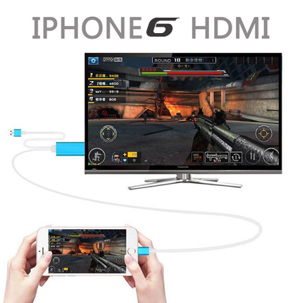 2016 NEW 1080p hdtv adapter for iphone 6s 6 SE hdmi CABLE Iphone5 mobile phone to TV video audio output cellphone converter BOX