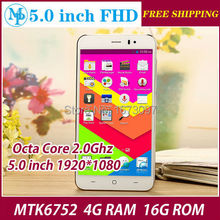 Original  MPIE M10 MTK6752 Octa Core 2.0Ghz  5.0 inch 1080P 4GB RAM 16GB ROM Dual Sim 13.0MP Camera android cell Mobile Phone