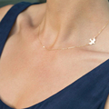 Layering Necklace Gold Silver Gold Delicate Gold bird Necklace Dove Necklace XL238