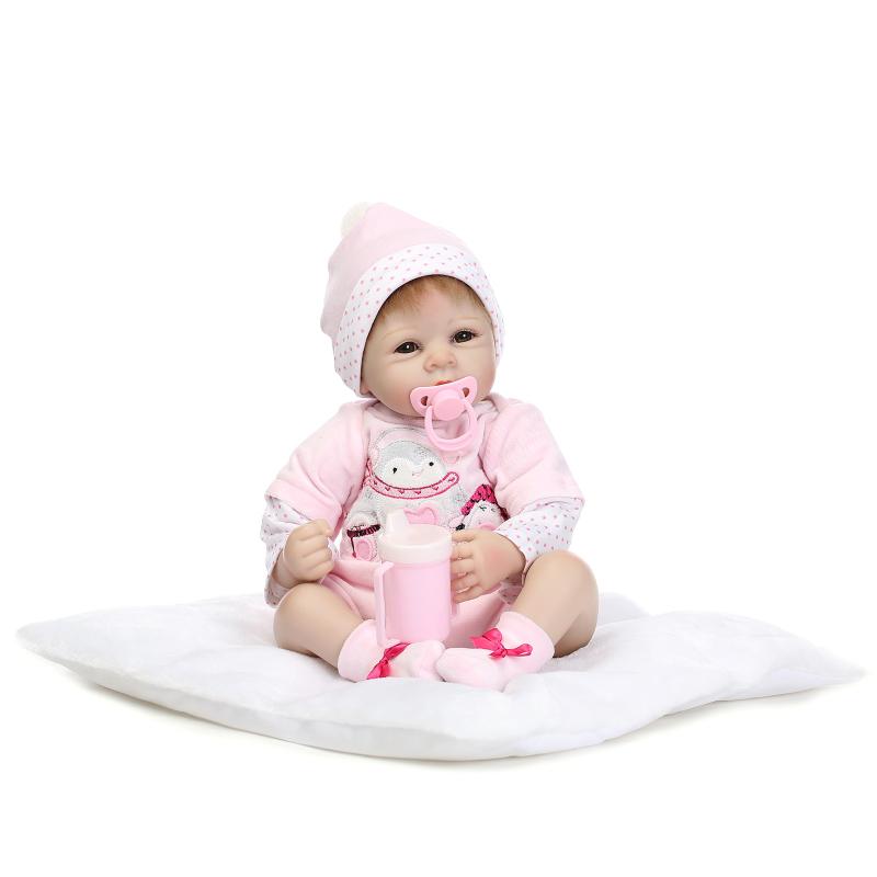 22inch 52cm Silicone baby reborn dolls, lifelike doll reborn babies toys for girl princess gift brinquedos  Children's toys
