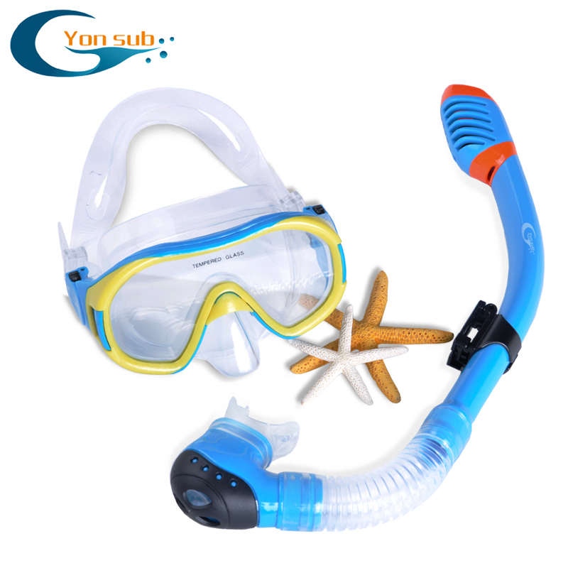 Child snorkel swimming set submersible mirror full dry breathing tube glasses swimming pool training diving mask set