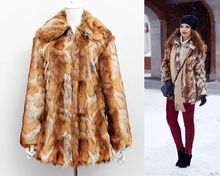 2015 Autumn & Winter Thick Warm Long Fur Coat Tiger stripes leopard Women Faux Fur Coat Jacket Winter Fur Coat Female
