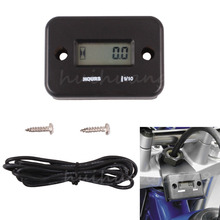 New Styling Universal LCD Inductive Digital Motorcycle ATV Snowmobile Boat Gas Engine Hourmeter Cycle Engine Hour Meter Black