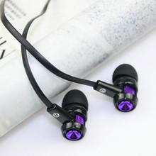 Super bass clear voice earphone Metal-Ear Headphones Mobile Computer MP3 Universal 3.5MM headphone amazing sound Free Shipping