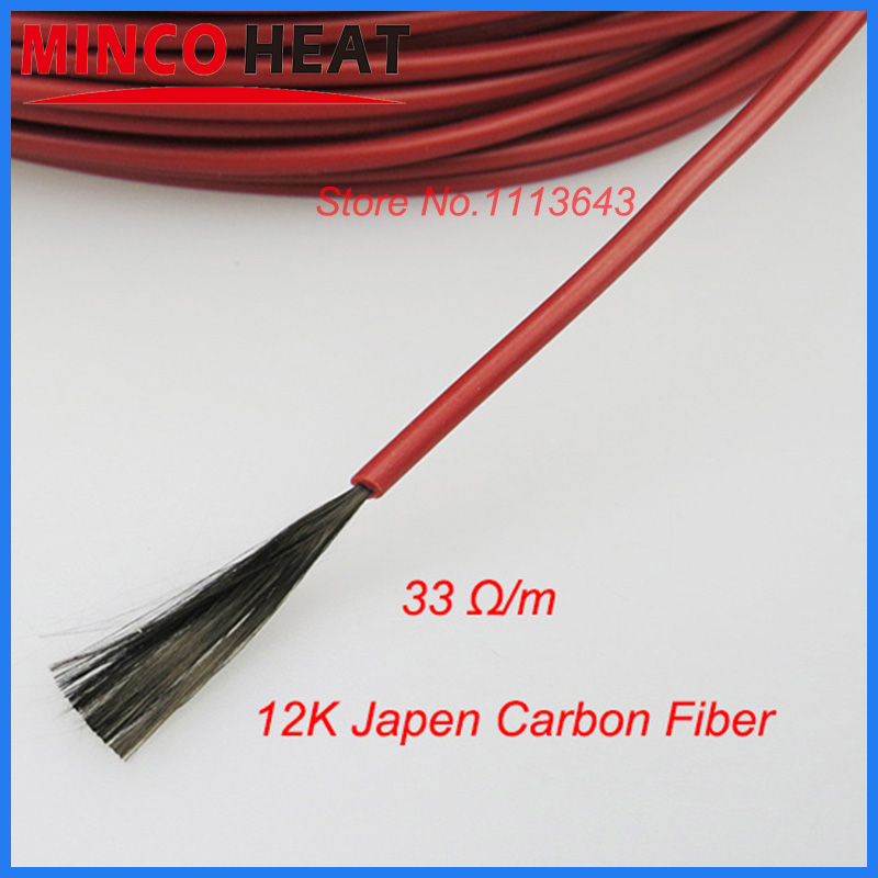 10m infrared heating floor heating cable system carbon fiber wire electric floor hotline Length 150watt