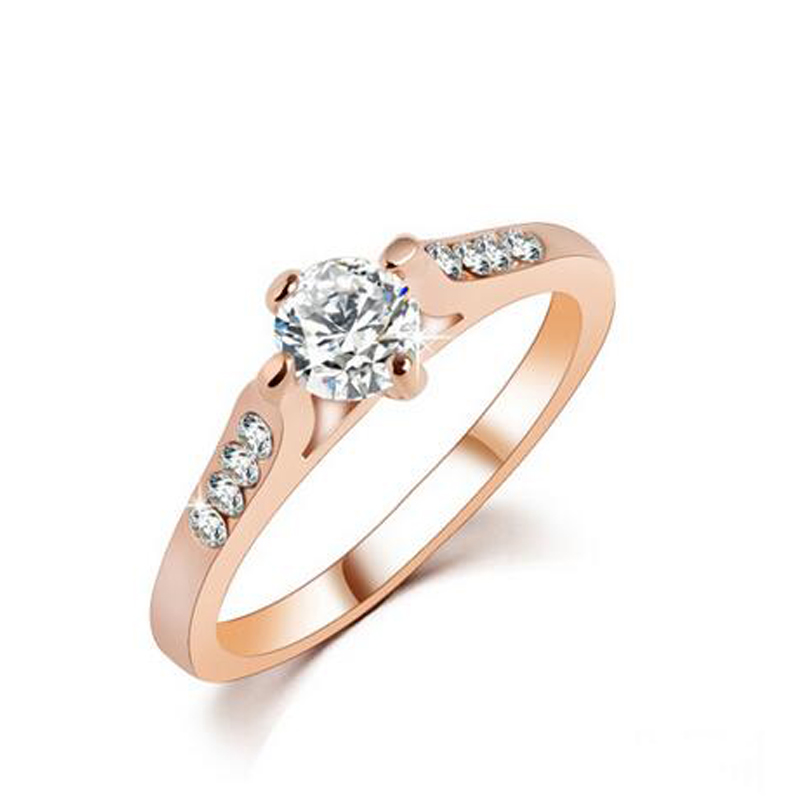 trendy ol style simple gold plated women ladies wedding rings cubic zirconia dubai jewelry bride gift - Discount Wedding Rings Women trendy ol style simple gold plated women ladies wedding rings cubic zirconia dubai jewelry bride gift - Discount Wedding Rings Women