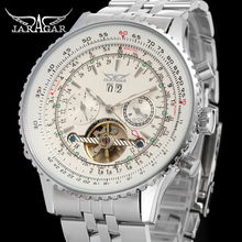 JARGAR JAG034M4S1 Automatic fashion dress wristwatch silver watch with stainless steel band for men hot selling free ship