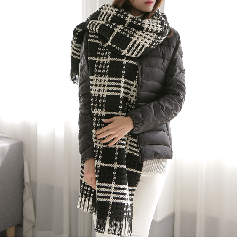 IAZEPHIRE 2016 Fashion Women Bandanas font b Tartan b font Schal Shawl Scarf Plaid Echarpes Femininas
