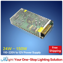 Free Shipping DC 12V 2A / 5A / 8.5A Switch Power Supply Adapter Transformer AC 110V -240V to DC12V for LED Strip light