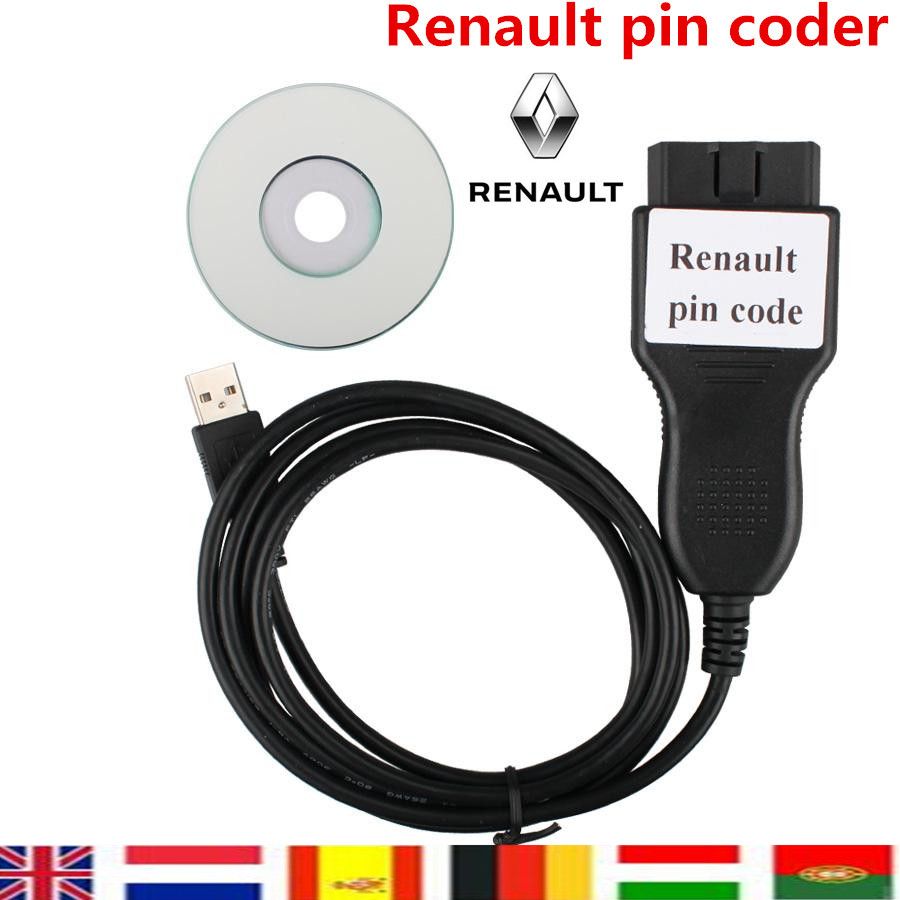 Free Shipping 3pcs/lot Renault Megane & Scenic (1999-2003) 8 digits PIN code reading via OBDII Better Than Renault Explore