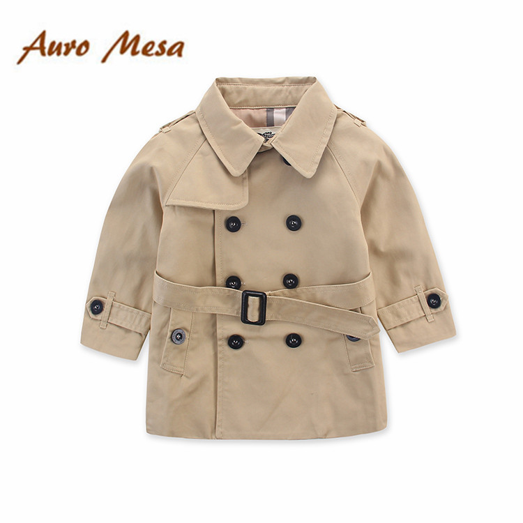 2015 New Fashion England Style Kids Boy Tench Coat Children Outerwear Clothes For Autumn