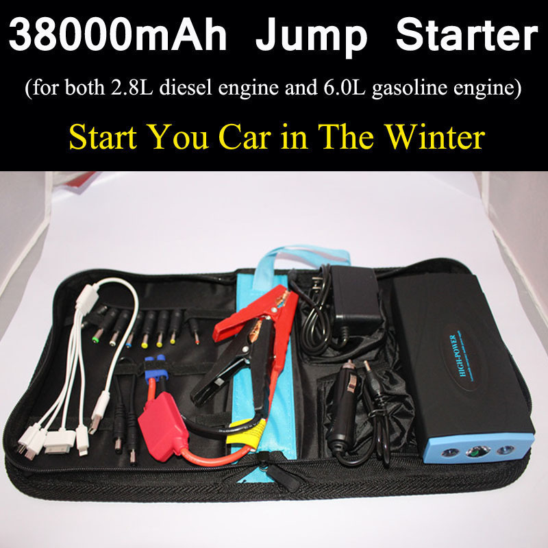 38000mAh Mini Jump Starter 12V Car Engine Jumper Booster Car Battery 