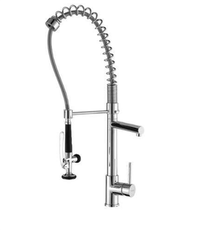 Flexible hose kitchen faucet brass pull out kitchen tap with chrome